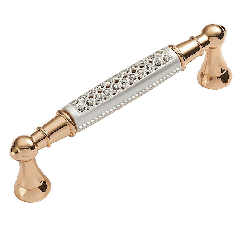 Champagne Gold Door Handles With Diamond Luxury Zinc Alloy Cabinet Drawer Knobs European Wardrobe Furniture Pulls Hardware