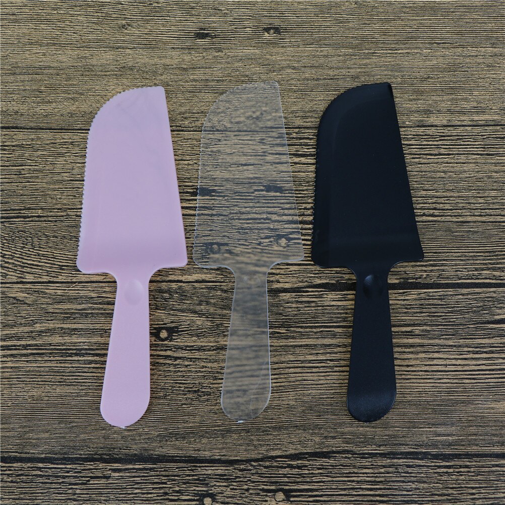 1PC Plastic Spatula Fondant Pastry Cake Cutter Cake Cream Knife Smoother Icing Frosting Spreader Diy Tool 3 Colors