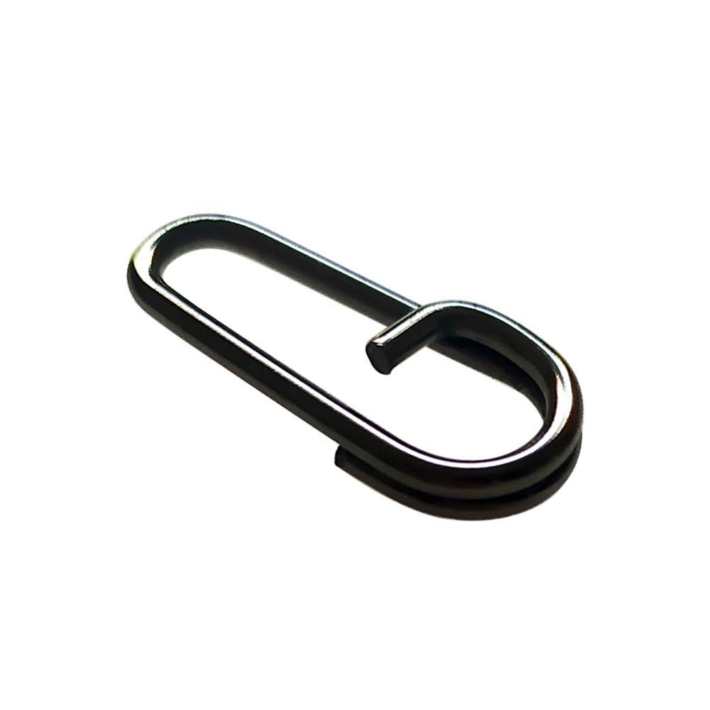 Hameçon de pêche pivotant en acier inoxydable, crochet pivotant, tête coudée ovale, anneaux fendus, connecteur de pêche à la carpe, 50pcs