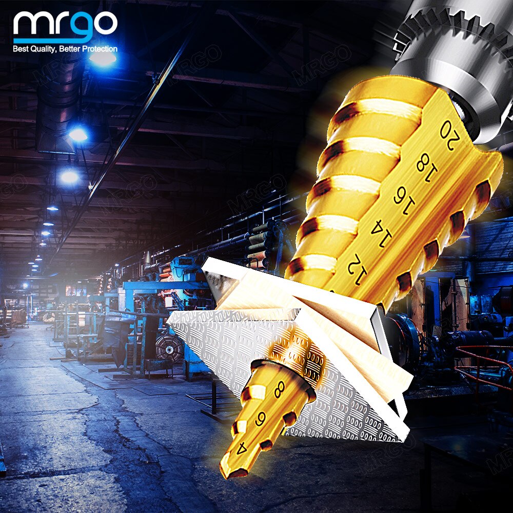 Step Drill Bit Set For Wood Metal Drills Stepped Drill Bits Multifunction Tools Woodworking Cone