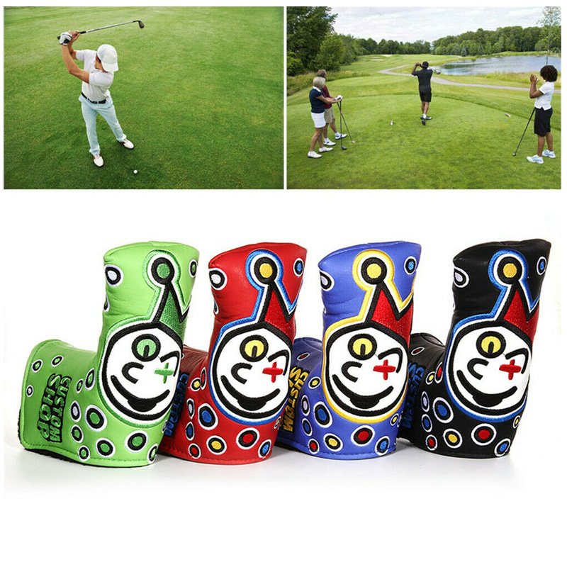 Golf putter cover klinge headcover sjovt head cover pu læder til golfsport