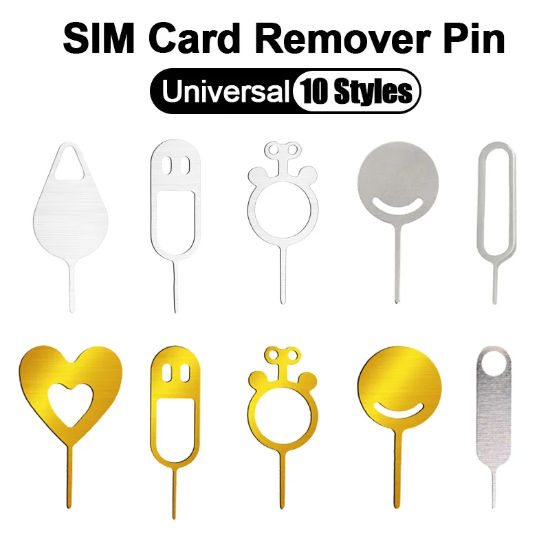 10-Stil-SIM-Karten-Entferner, praktischer Auswurfstift für SD-Karten, ultraleichter Karten-Stift, SIM-Karten-Tablett, Auswerfernadel für Smartphone