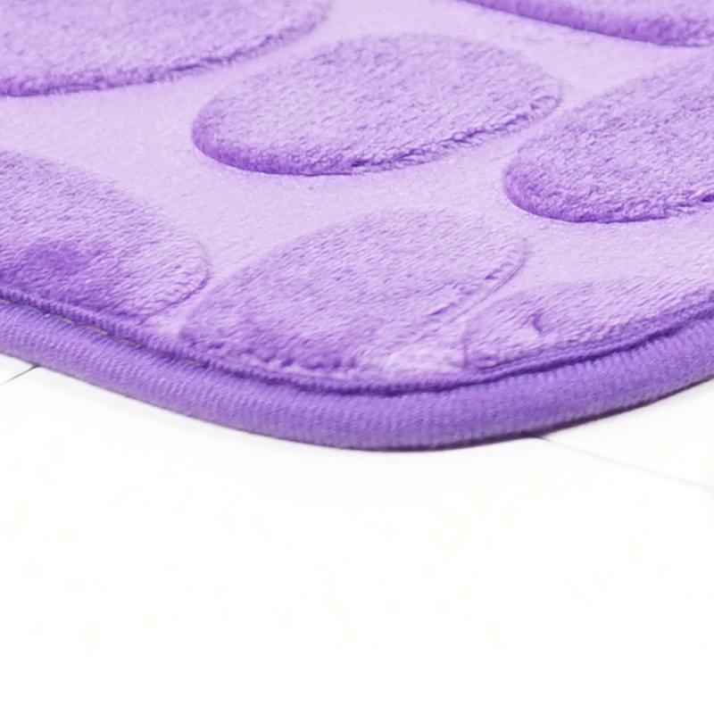 2 Pcs Bathroom Mat Bath Pedestal Mats 6 colors Anti-slip Absorbent Cobblestone Soft mat Bathroom Products