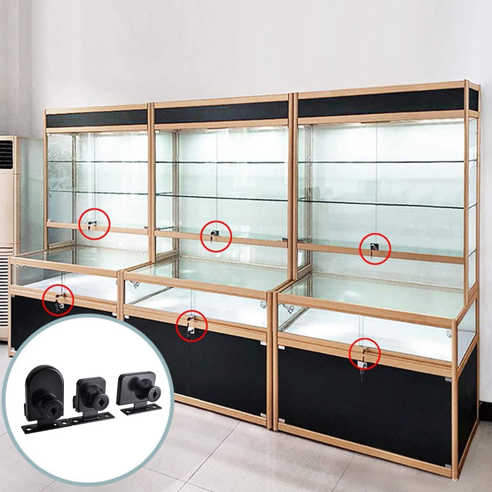 Glas Schrank Tür Sperren Einzel Tür Doppeltür Schaufenster sperren praktisch Zähler Schloss Glas Wein Schrank Schloss Glas Freies See