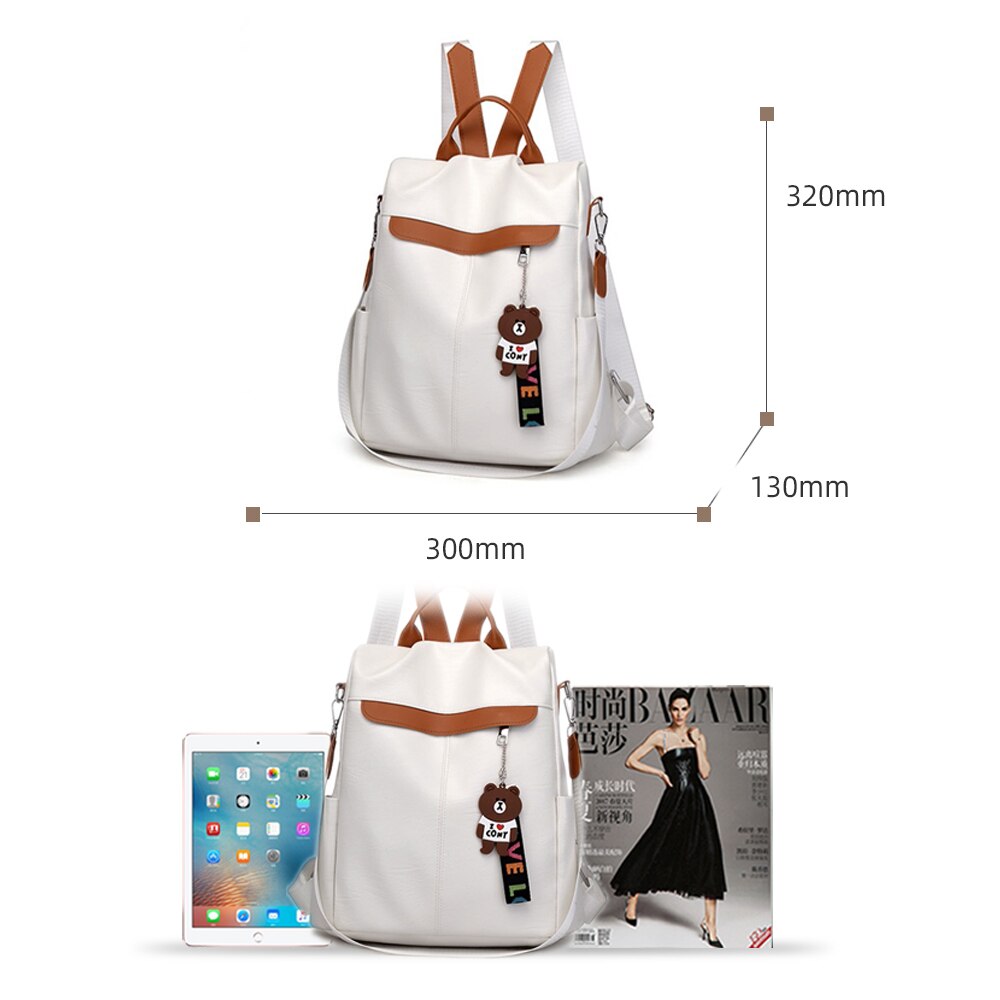 Vintage en cuir sacs à dos pour femmes grande capacité Simple étudiant sac Anti-vol dames sac de voyage sac à dos