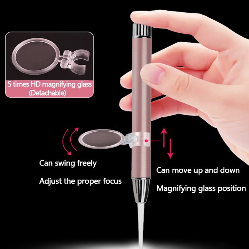 LED FlashLight Baby Earpick Ear Cleaner Endoscope Penlight Spoon Cleaning Ear Curette Light Spoon with Magnifier Ear Wax Removal