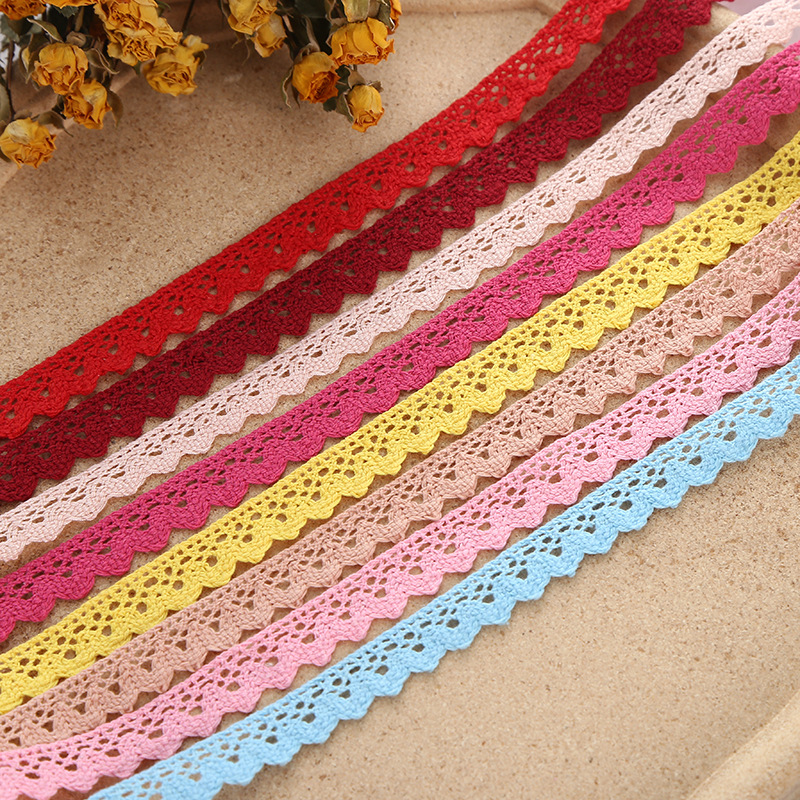 2/5Yards 15mm Width Sewing Fabric Cotton Lace Trim Decoration DIY Decorative Lace Sofa Curtain Bedding Accessories Lace Crafts