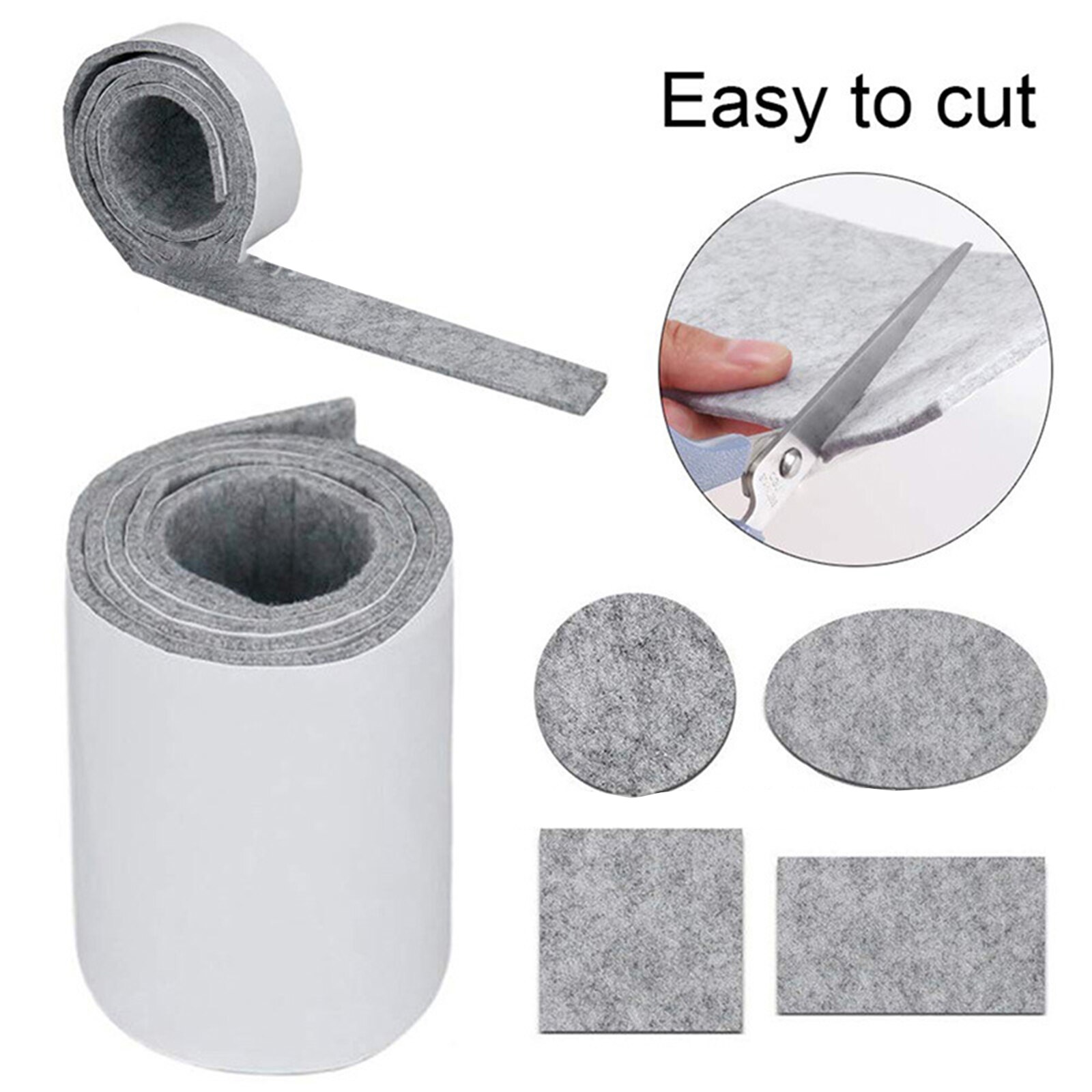 3Pcs 100Cm Zelfklevende Viltjes Diy Vilt Strip Rolls Tafel Stoel Bescherming Pad Meubels Slijtvaste Anti-Kras Uitlaat Tape