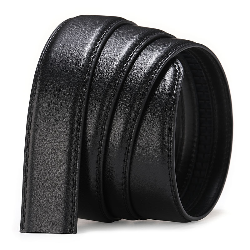 No Buckle 3.5cm Wide Pu Leather Belt Without Automatic Buckle Strap ...