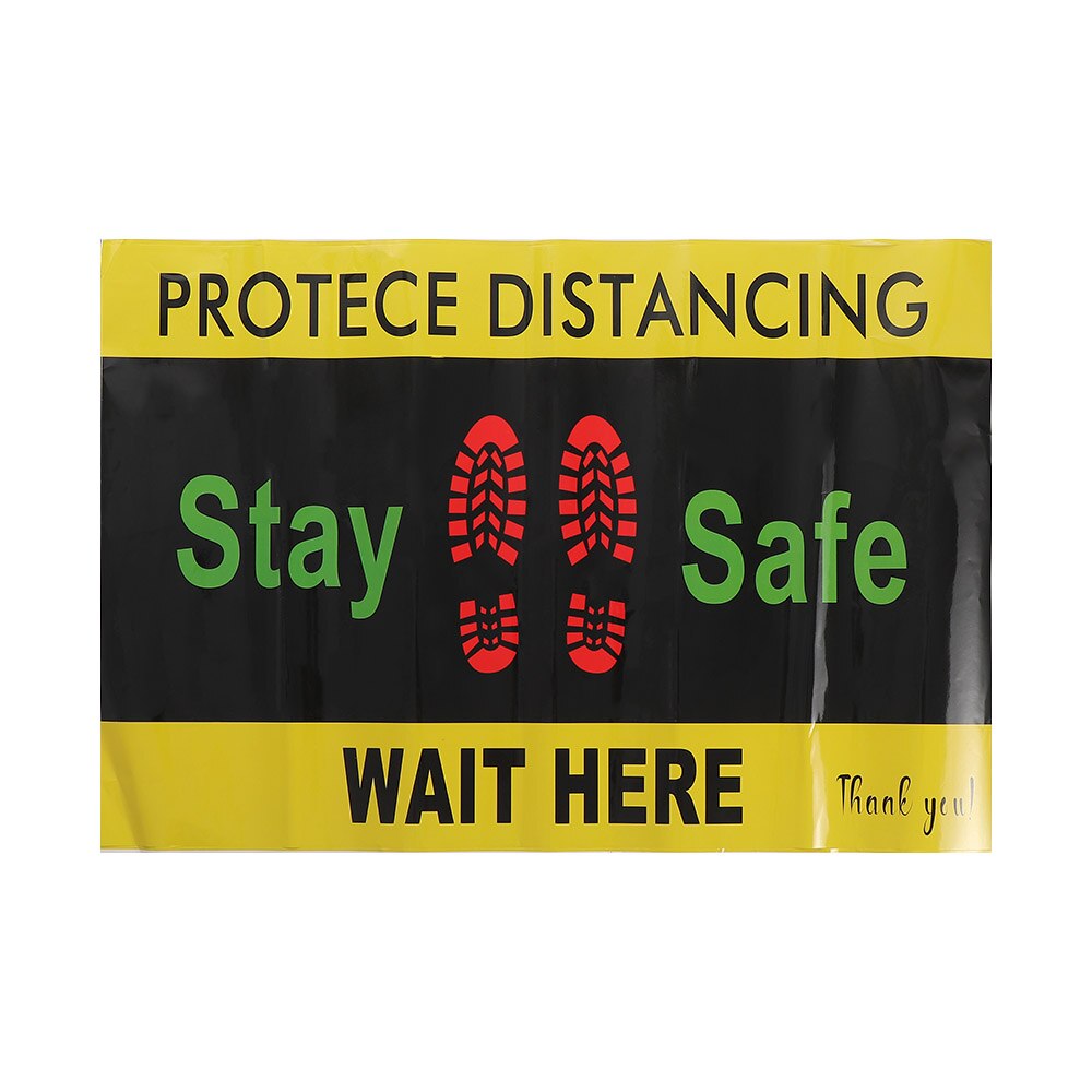 Waterproof Public Area Social Distancing Floor Sticker Please Keep Your Distance Isolation Label Safety Floor Sign Decal Sticker