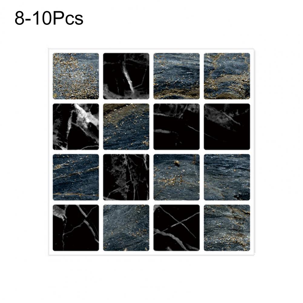 10Pcs/Set Stylish Wall Decals Removable Eco-Friendly Scratch-Resistant 3D Mosaic Wall Decals: 8