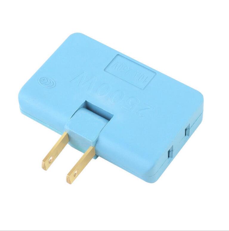 One In Three 180 Degree Rotatable Socket Converter Extension Multi-Plug Distributor Portable Wireless Charging Socket Adapter: Blue