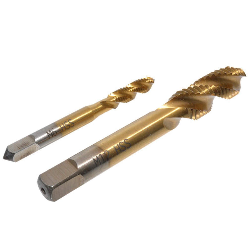 Hand Tap Drill Thread Metric Plug Drill Bits 9/6pcs Screw Thread Metric Spiral Fluted Machine Spiral Pointed Tap