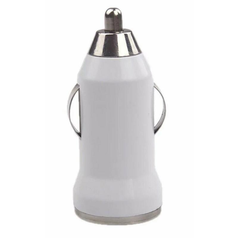 Car Charger Mini Dual USB 12v Lighter Socket Adapter plug fast charging Car usb: White
