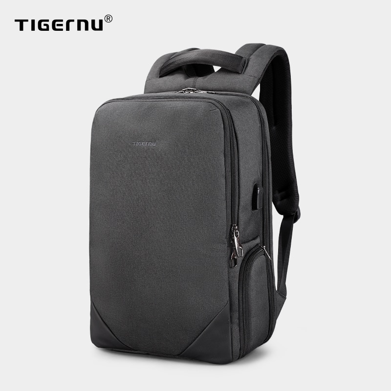 Tigernu mannelijke 15.6 laptop rugzak usb-oplaadrugzakken heren dames spatwaterdicht anti-diefstal reisrugzak schooltas tiener