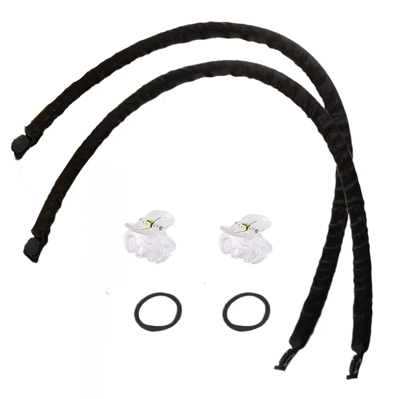 Varilla rizadora sin calor, diadema, rizadores de pelo suaves, rodillos para el cabello sin calor, rizos perezosos para dormir durante la noche, varillas flexibles, herramientas de peinado: Azul