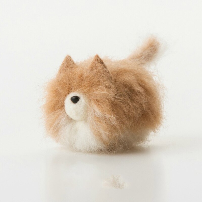 DIY artesanía de lana de fieltro sin cara perro Shiba Corgi Teddy Doll Material paquete hecho a mano costura tela artesanal juguete aguja fieltro gato: Dog 4