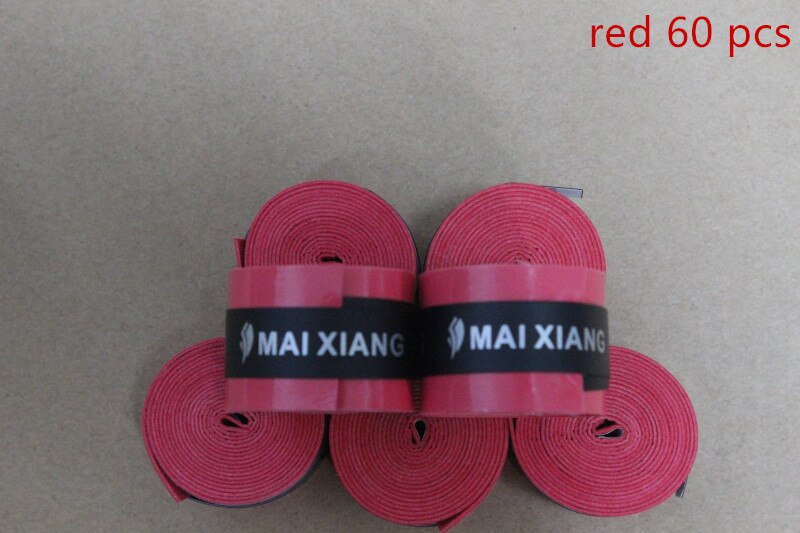 dry frosting sweat band grip ( 60 pcs in one set ) badminton racket sweat band . tennis racket overgrips: Red