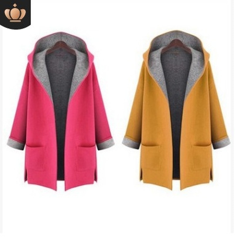 Mujer invierno herfst plus size losse jas dames lange jassen koreaanse styl dame jas abrigos mujer elegante l -5xl
