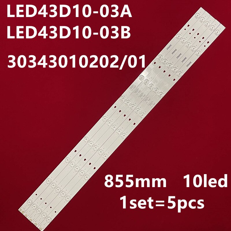 3pcs LED Backlight Lamp strip for LG 43“ TV FD4351A-LU LED43D10-03А LED43D10-03B X 30343010202/01