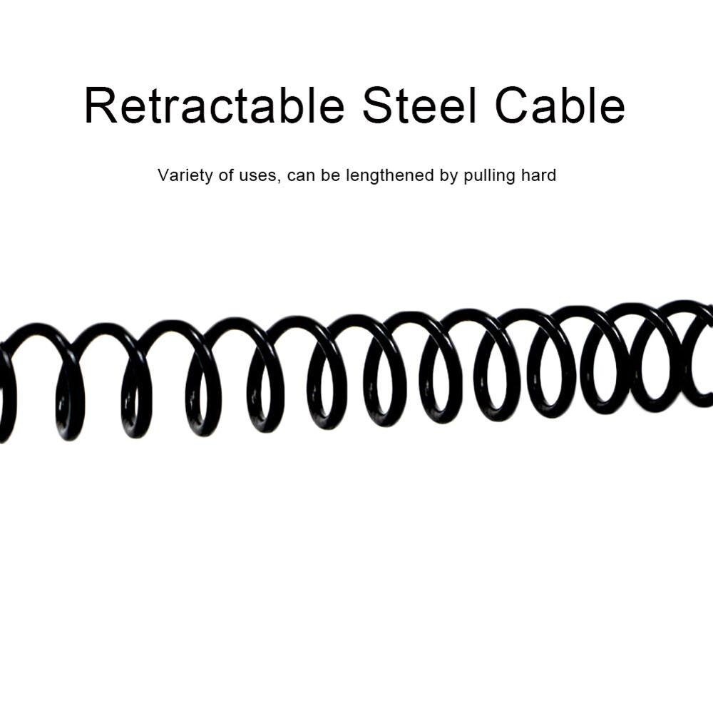 Kask lina stalowa zamek szyfrowy motocykl przenośne elektryczne blokada samochodu odkryty wioślarz górski lina stalowa kłódka czarny