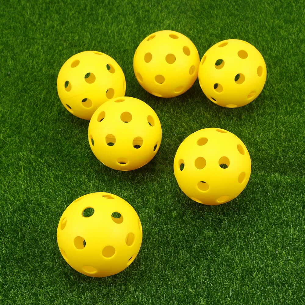 Bolas de Pickleball amarillas con agujeros para interior y exterior, canchas, 14 Uds.: Yellow