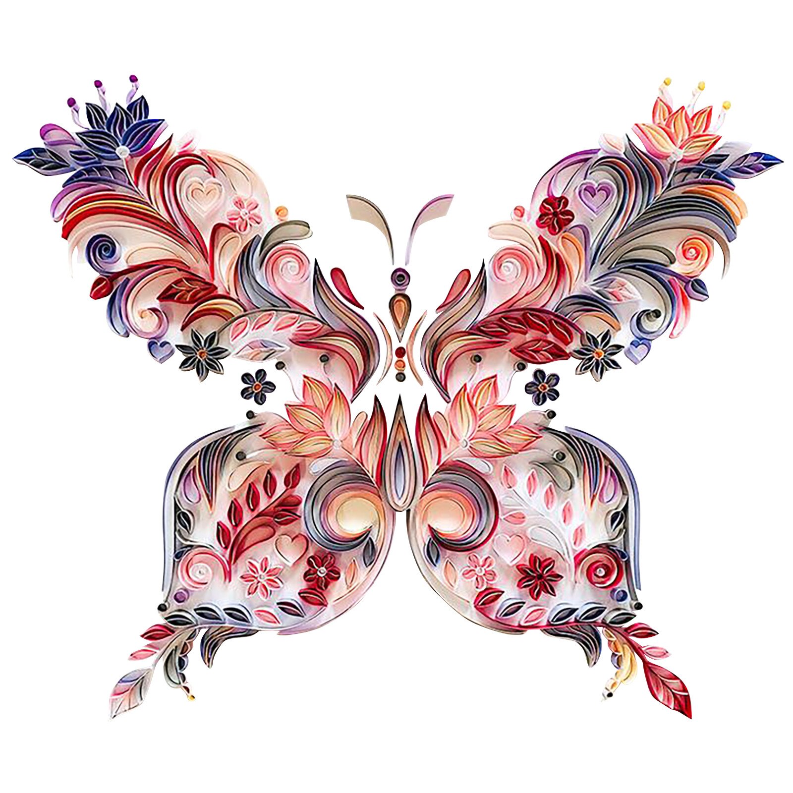 DIY 3D Quilling Paper Filigree Paintings Handicraft Set for Wall Decor Crafts DIY Quilling Paper Kits: F  30cmx37.5cm