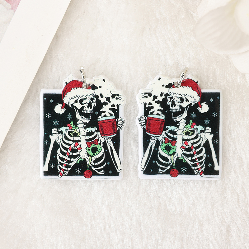 10 Stuks Kerst Bedels Creatieve Acryl Cake Skettelon Hanger Voor Ketting Sleutelhanger Diy Maken: Violet