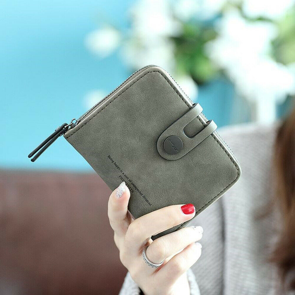 Femmes en cuir petit Mini portefeuille porte-carte d'identité monnaie poche sac à main embrayage: green