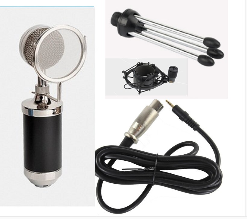 Metal USB capacitive microphone, used for laptop wired microphone, mobile phone singing recording voice
