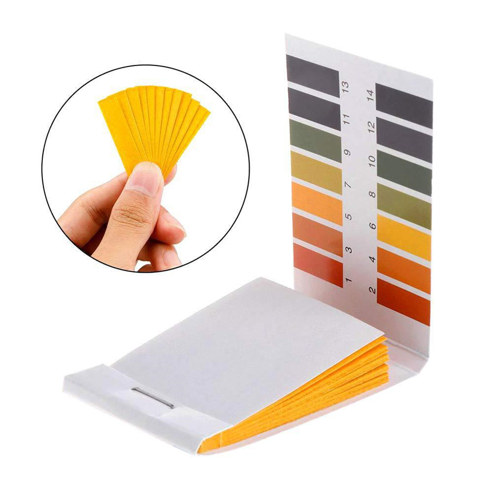 1 juego = 80 tiras! Tiras reactivas profesionales de papel tornasol de 1-14 pH, cosméticos de agua, tiras reactivas de acidez del suelo con tarjeta de Control