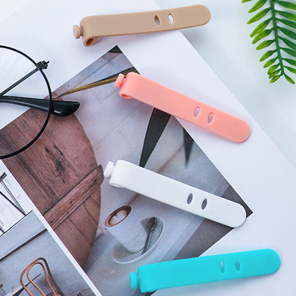 4Pcs Silicone Cable Winder Earphone Cable Desktop Data Line Wire Cord Organizer Wire Winder Cable Organizer Holder Cable Winder