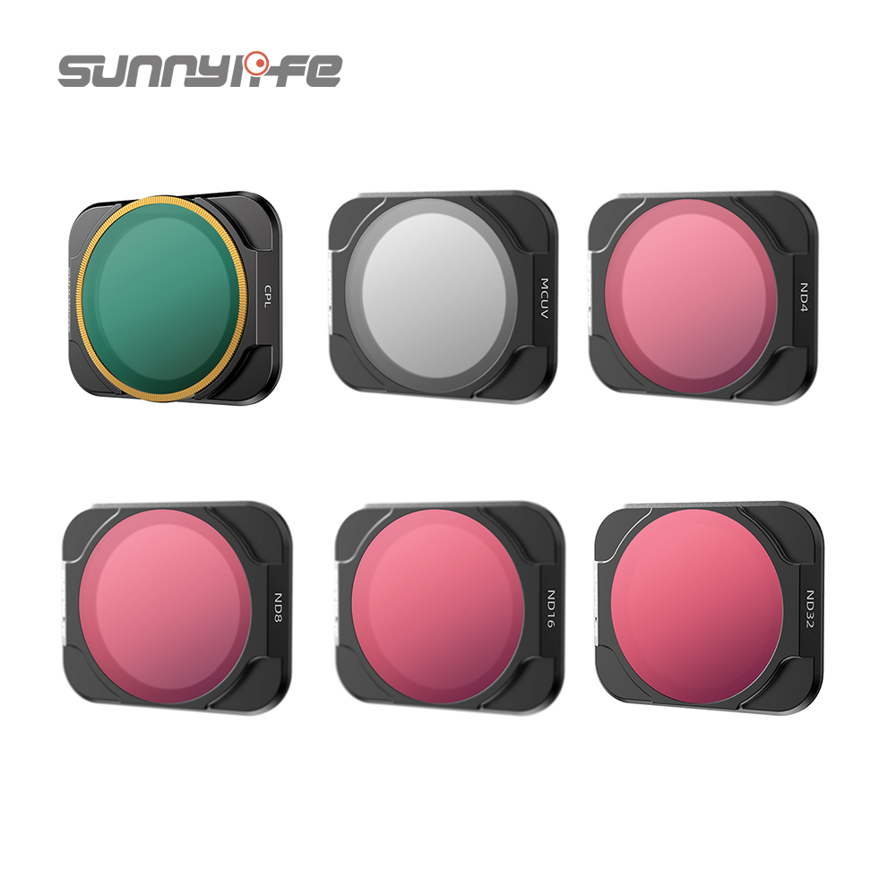 Sunnylife Lens Filters For DJI Mavic Air 2S Glass Lens Filter Set CPL/ND/PL16/32 ND Angle Adjustable For DJI Drone Accessories: Mix 6pcs Set