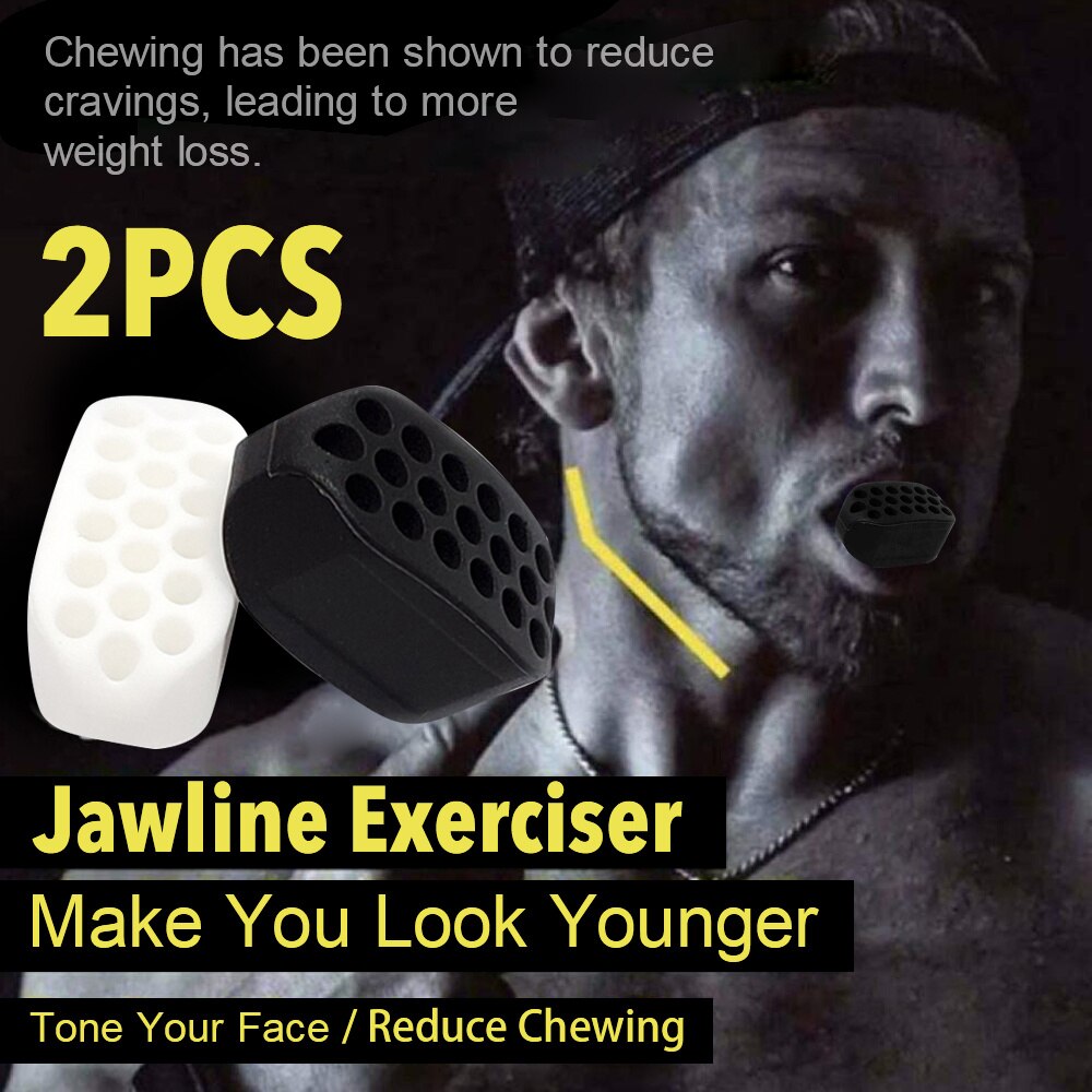 2pcs Jaw Exerciser Jawline Jawzrsize Trainer Exercise Ball Jawliner Jawrsize Line Chew Ball Workout Muscle