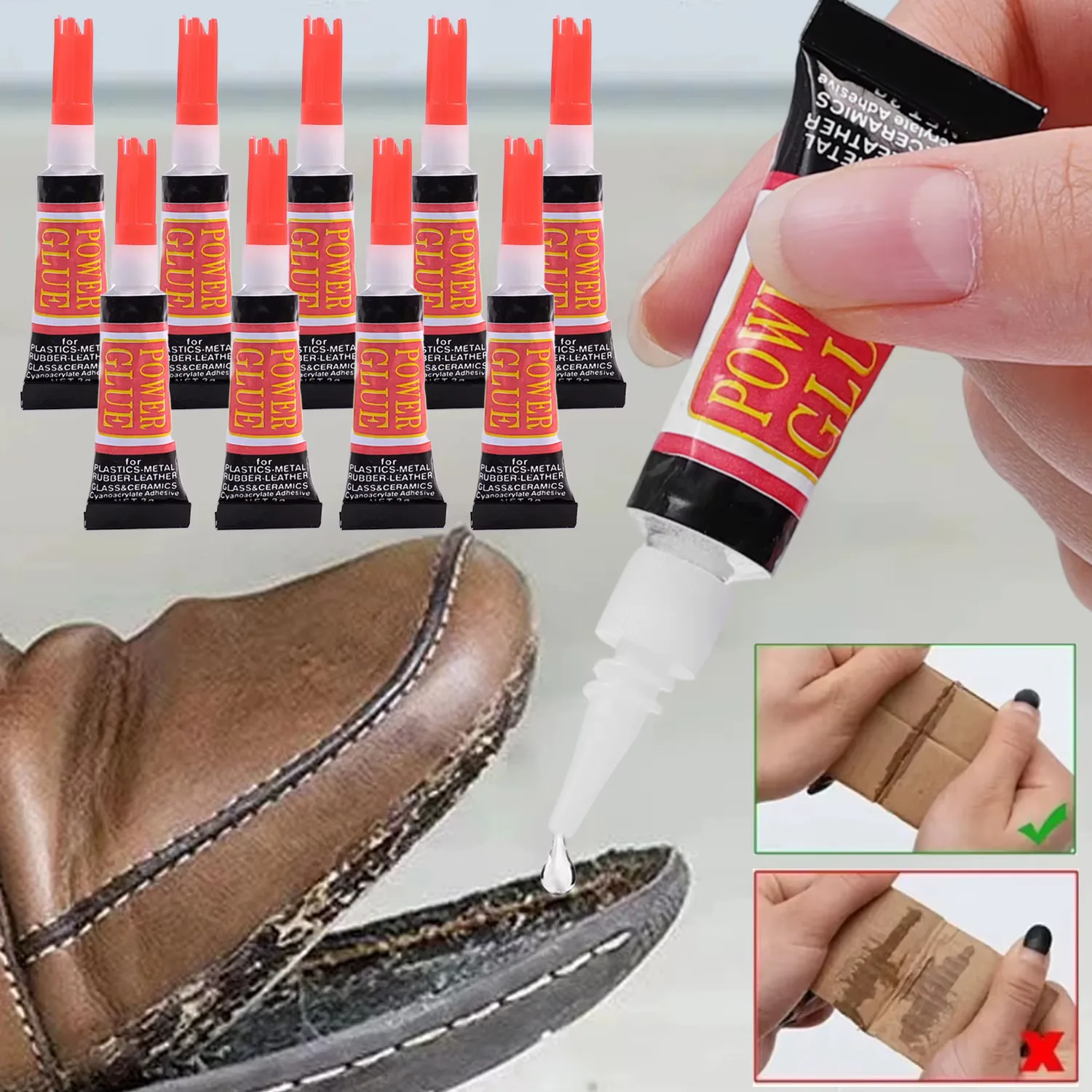 Flüssiger Superkleber, Holz, Leder, Gummi, Metall, Glas, Cyanacrylat-Kleber, Schreibwarenladen, Nagelgel 502, sofortiger, starker Bond-Kleber
