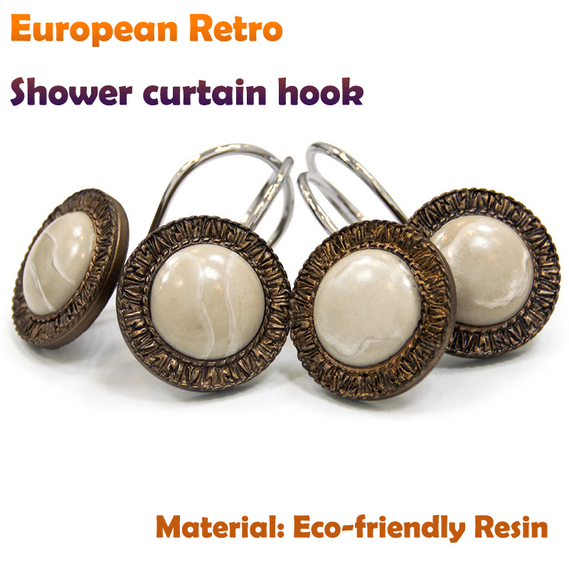 Punch-Free Nordic Telescopic Rod Shower Curtain Rod Set High-end Shower Curtain Hooks Adjustable Bathroom/Window Curtain Rod