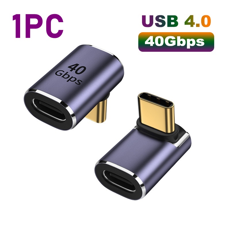 PD 140W 8K 40Gbps Transfer danych USB 4.0 Thunderbolt 4 Typ C Przedłużacz złącza męskiego na żeńskie do telefonu komórkowego Przełącznik laptopa: green