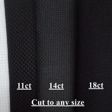 Aida 18ct 14ct 11ct black color cross stitch fabric canvas DIY hand sew craft handmade stitches embroidery supplies many size