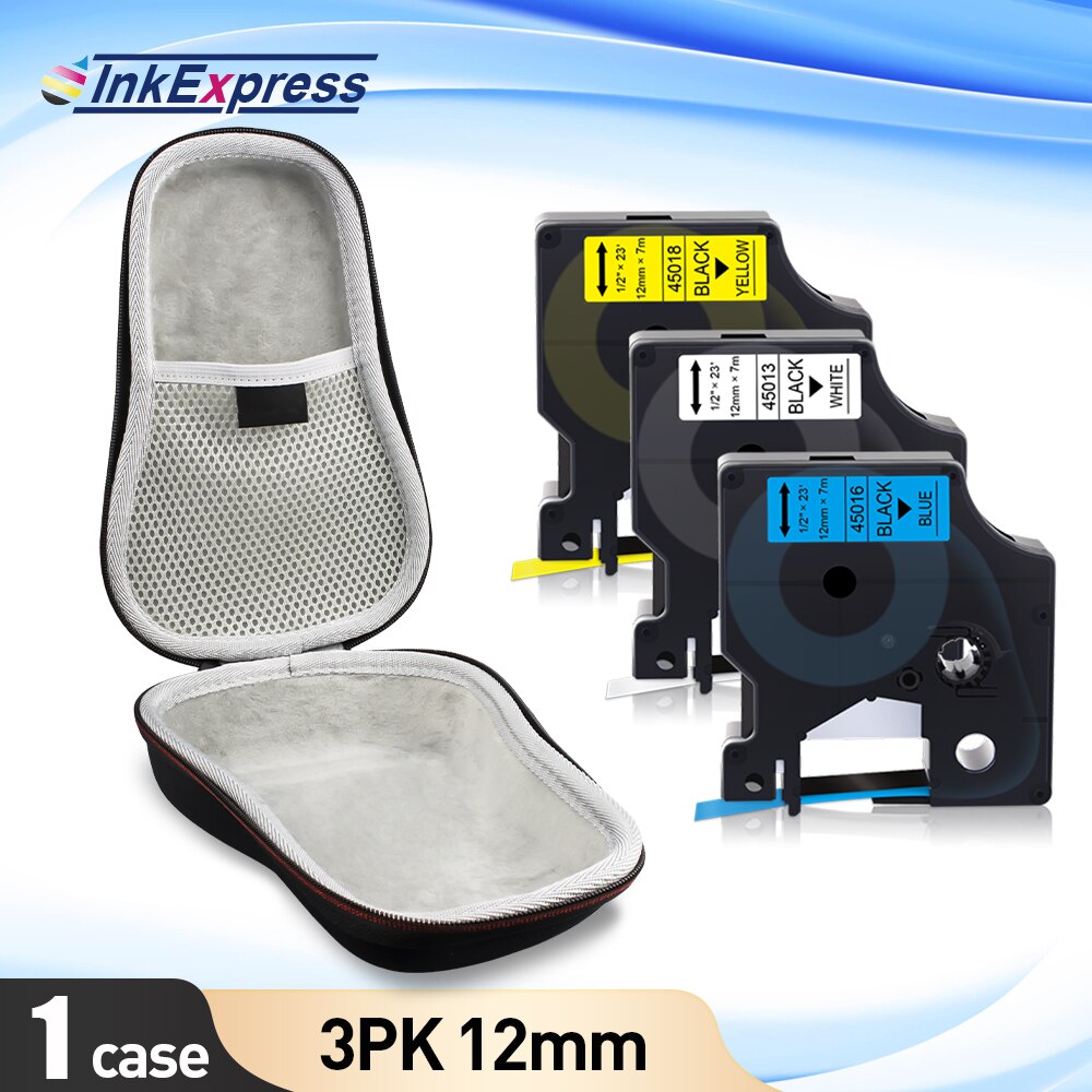 Przenośna drukarka do etykiet skrzynka dla Dymo LabelManager 160 280 drukarka etykiet COLORPOP EVA Box LM160 torba ochronna torba 45013 taśma: 1 Case-Set 3
