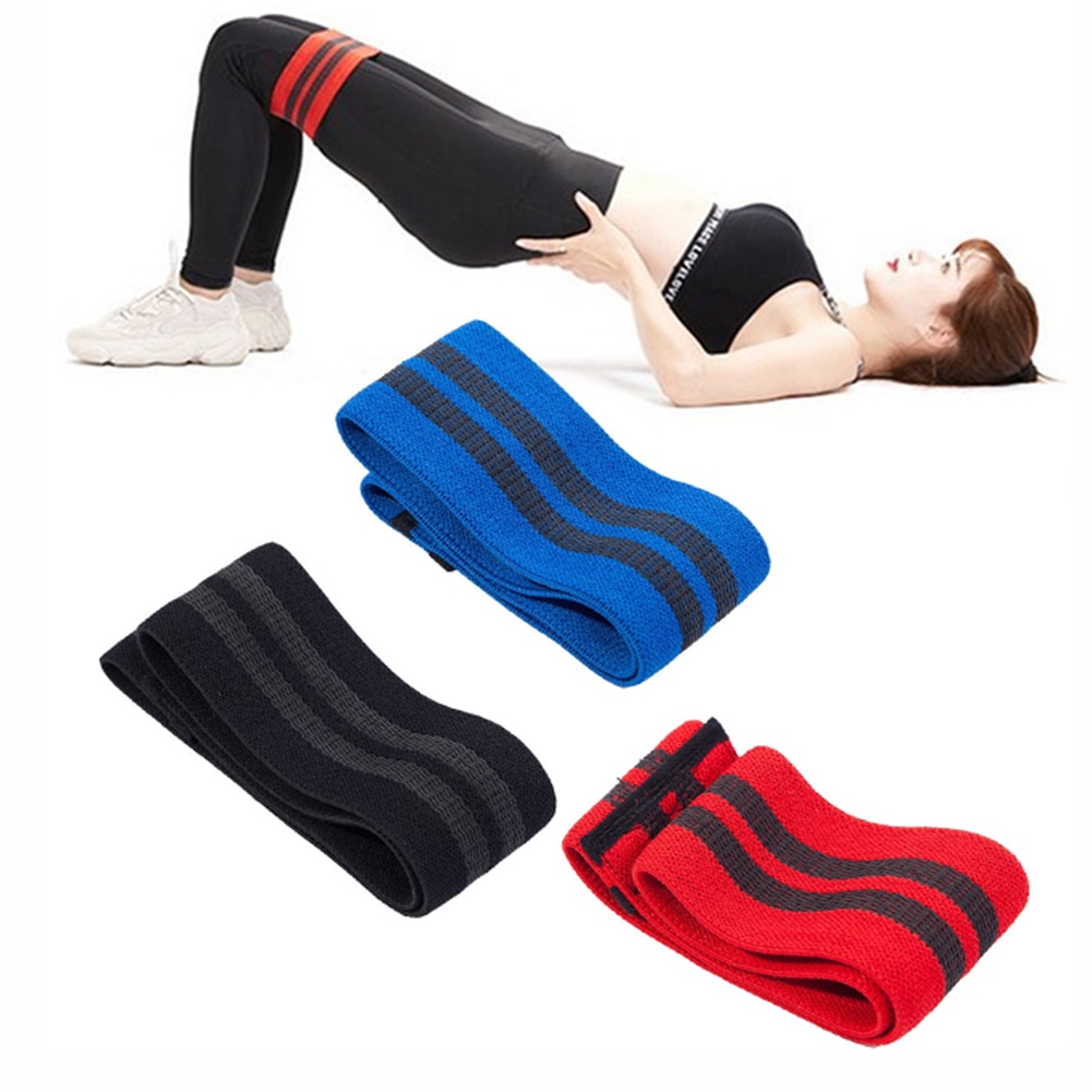 Stærk strækbar hofte-hals elastisk bånd squat modstand fitness pull spænding bånd gym yoga stretching træningsbælte