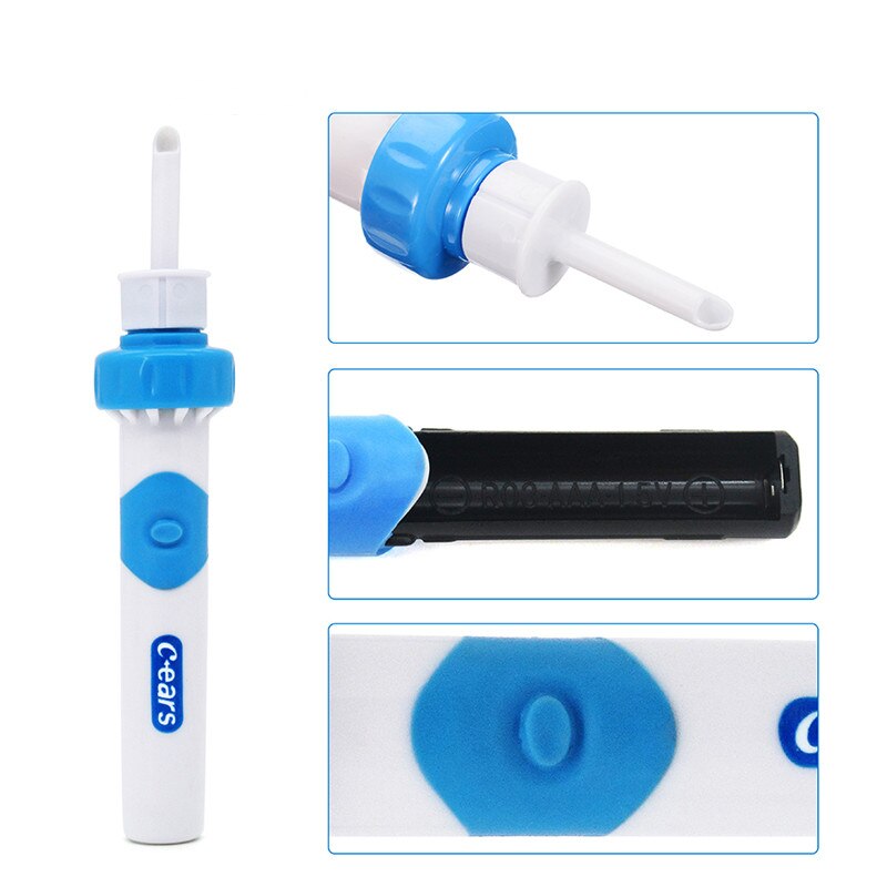 Electric Cordless Ear Care Safe Vibration Painless Ear Cleaner Remover Spiral Ear-Cleaning Device Dig Wax Ear Pick Skin Care