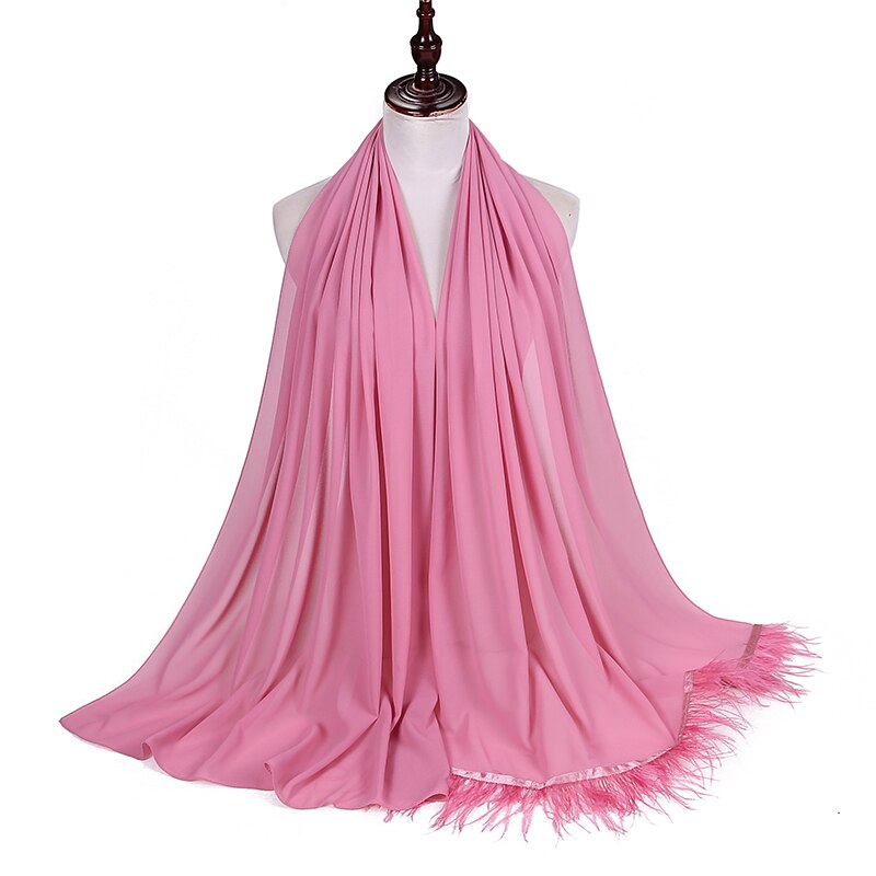 Veer Chiffon Hijab Sjaal Vrouwen Effen Kleur Kwastje Sjaals Grote Omvang Hoofdband Sjaals Cappa Wraps Bandana Islamitische Foulard: Color 4