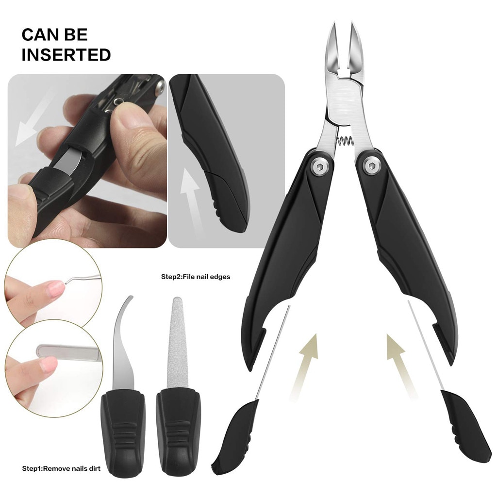 Folding Cutter Cuticle Nippers Clippers Cuticle Remover Toenail Nails Tools Multifunctional pliers for skinning scissors#25