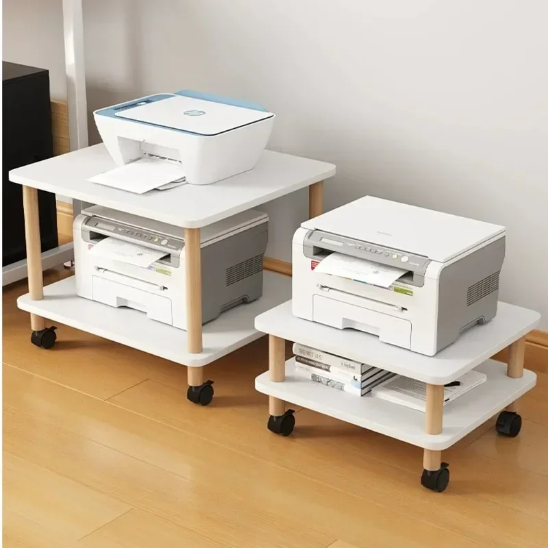 Büro-Drucker-Gestell, doppelschichtige Aufbewahrung, für Höhle Haushalt, bodenstehend, mehrschichtiges, bewegliches Schreibtisch-Gestell, praktischer Organizer, Handys Regal