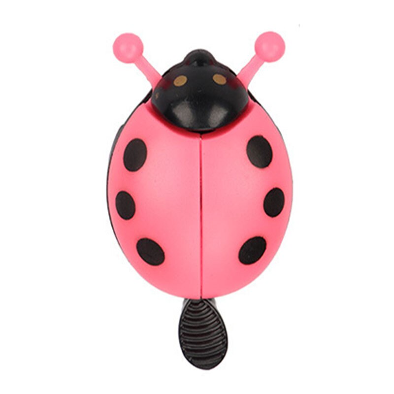Timbre de bicicleta nueva con dibujos de escarabajo para niños, timbre de mariquita para bicicleta, bocina de paseo, alarma, accesorios para bicicleta, 1 ud.: Rosa