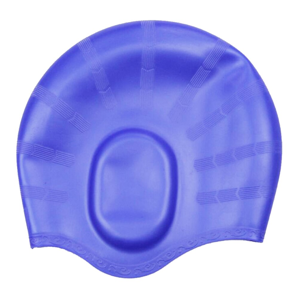 Badmuts Met Oor Zakken Lang Haar Grote Mannen Dames Hoed Siliconen Zwemmen Hoed: BU