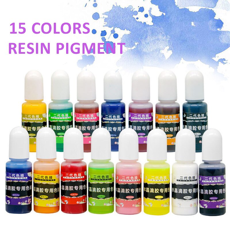 15 Kleuren/Set 10G Hars Dye Epoxy Uv Hars Coloring Dye Kleurstof Pigment Mix Kleur Diy Sieraden Maken