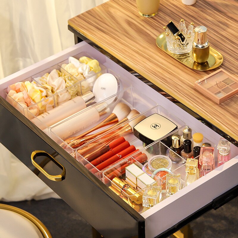 Desktop Clear Acrylic Makeup Layered Storage Box Drawer Storage Compartment Dressing Table Cosmetic Lipstick Finishing Box