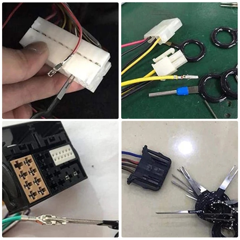 5 Stks/set Auto Plug Terminal Removal Tool Pin Naald Oprolmechanisme Pick Puller Reparatie Elektrische Verwijder Draad Puller Handgereedschap Kit