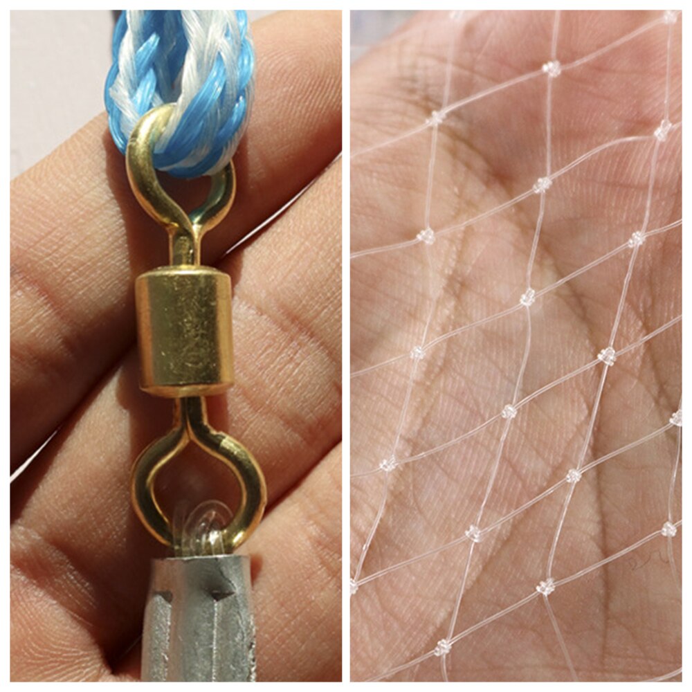 Finefish With sinker Cast Net Fishing Network USA Hand Cast Net Outdoor Throw Catch Fishing Net Tool Gill net